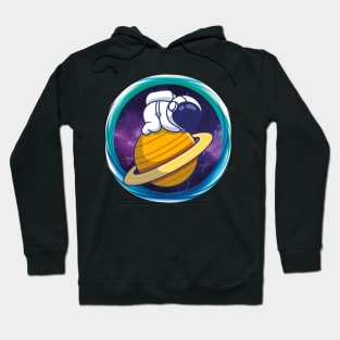 Astronaut Sleeping on Saturn Hoodie